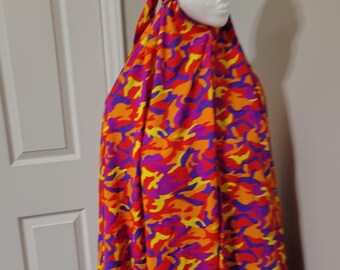 Oración khimar largo khimar camuflaje rojo