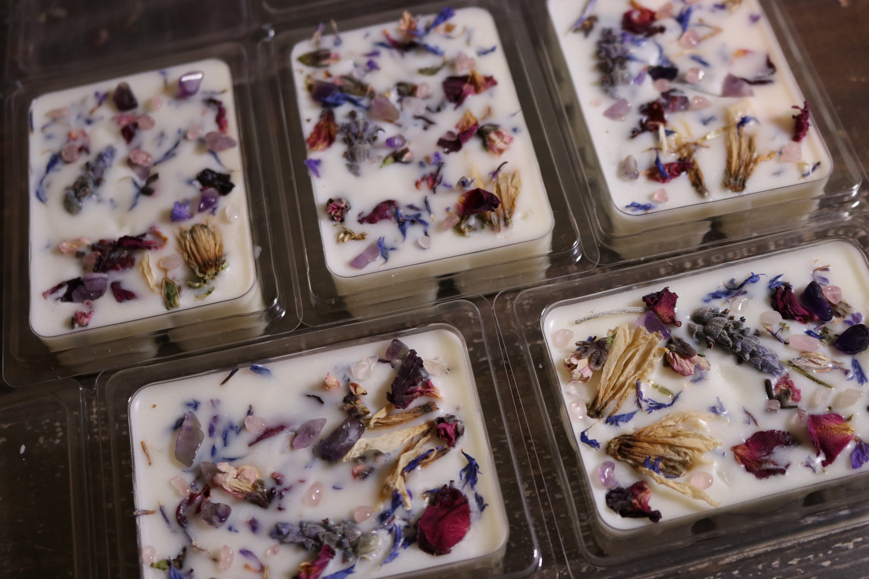 Dried Flower Wax Melt Scented Wax Melt Botanical Candle Etsy