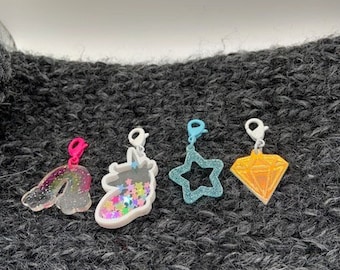 Mystical charms stitch markers with lobster clasp