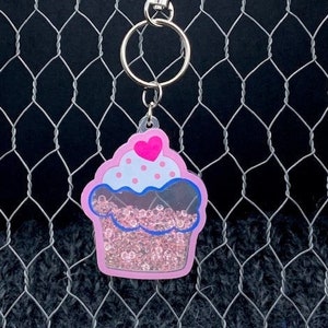 Pink Cupcake Keychain