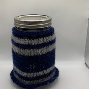 Navy Blue and Gray Colors Cozy knitted