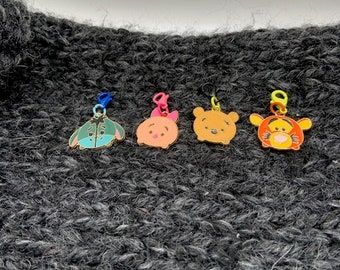 woodland Friends Charm Stitch markers with lobster clasp