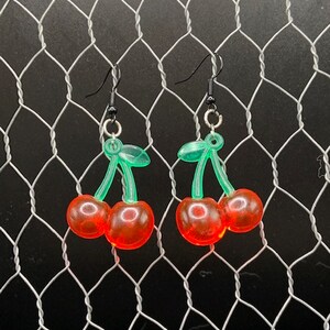 Cherry charm earrings