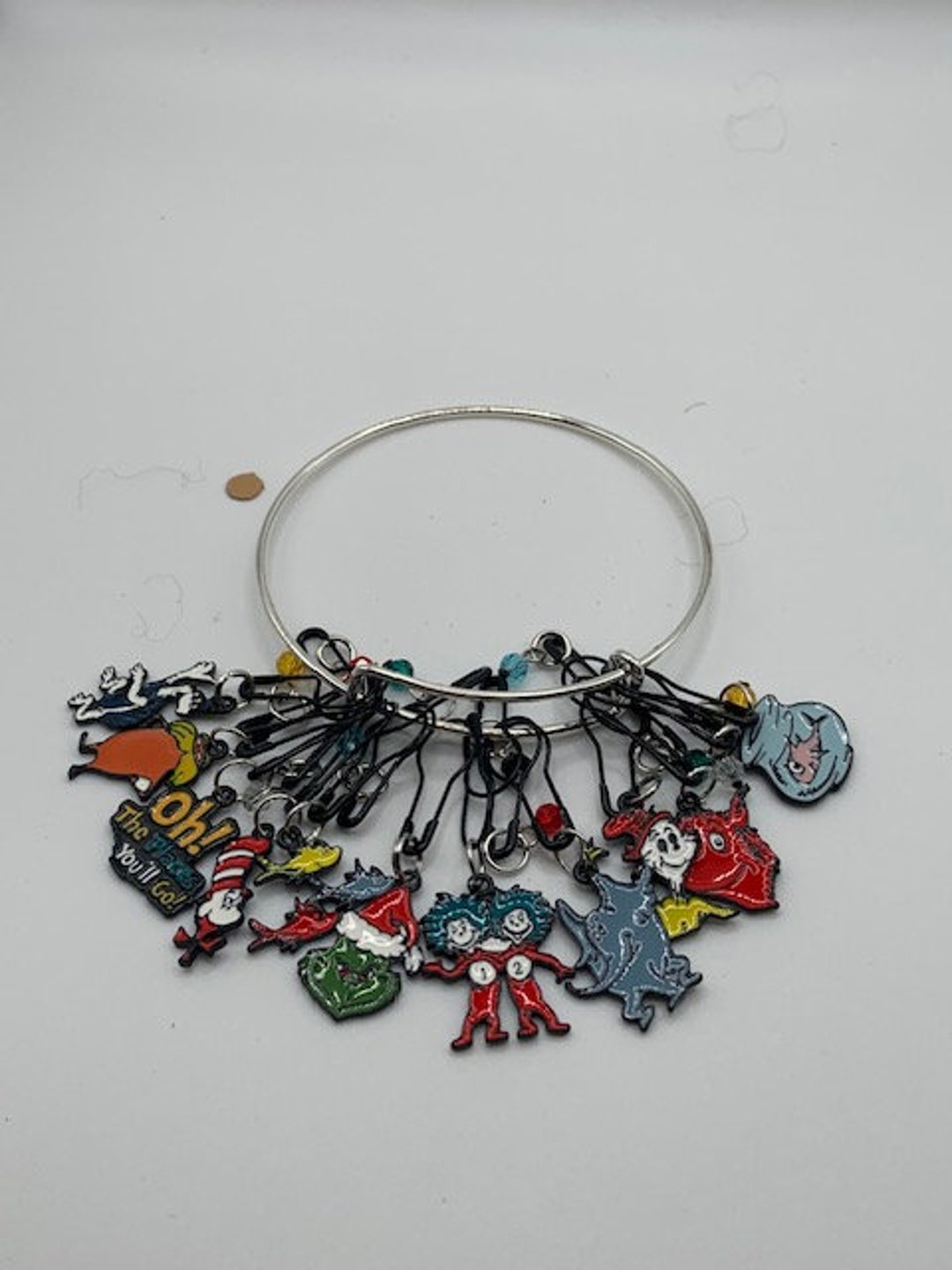 Nursery Rhyme Stitch Marker Bangle Bracelet Bulb Clasp - Etsy