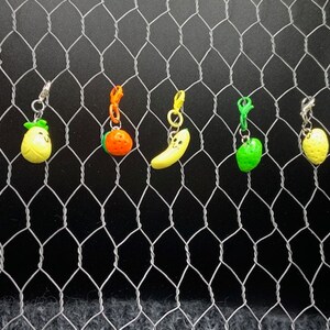 Fruit charm with Lobster Clasp Stitch Marker