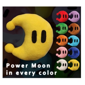 Multicolored Moon Plushies inspired by Mario Odyssey