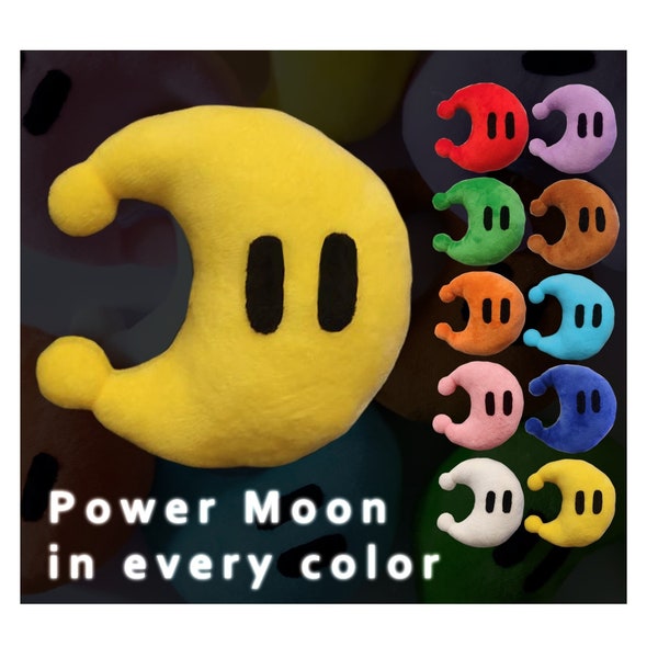 Super Mario Odyssey | Power Moon Plush colors | Rainbow | Deco | Birthday gift | Soft Pillow | RPG wonder | christmas gift | kawaii comforter