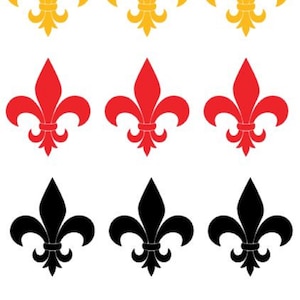 Set of 10 Fleur De Lis Vinyl Decals, DIY decals