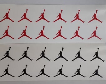 Set of 10 Jumpman decals, envelope seals, airman decals, basketball party invites decorations, nike party cup decals, jumpman birthday