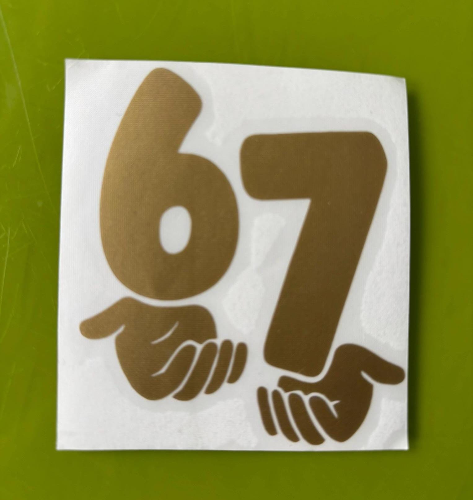 67 Vinyl Decal With Hands – Six Seven Number Sticker, Car Laptop Window ...