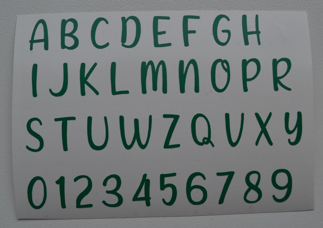 Block Letter Vinyl Alphabet Decals, Capital Letters Etsy