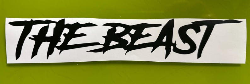 The Beast Decal the Beast Car Sticker Beast Car Decal Beast Car Sticker ...