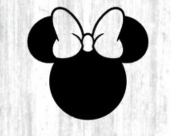 Set of 12 Minnie Vinyl Decals, Minnie Decals For Party, Party Favors, decals for Balloons, party decals