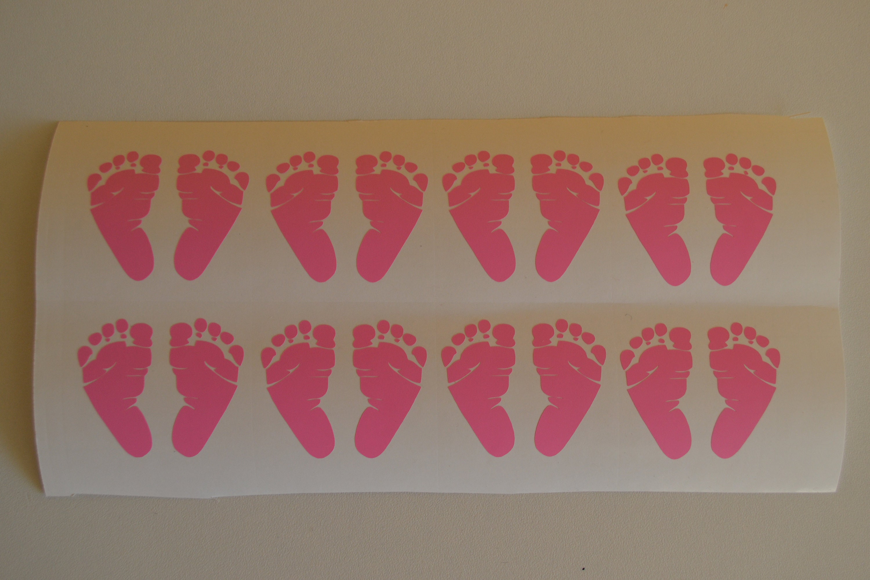 Set of 5 Pairs Baby Feet Decals Baby Feet Vinyl Decals Baby Etsy