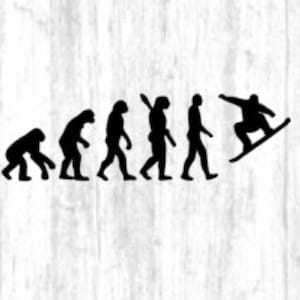 Snowboarding evolution decal