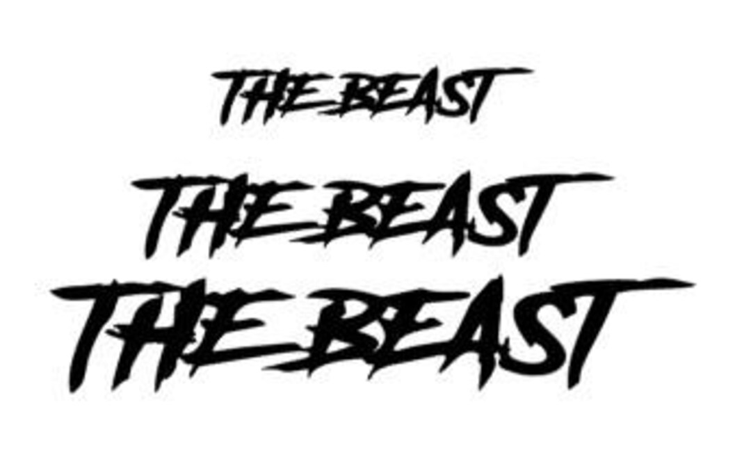 The Beast Decal the Beast Car Sticker Beast Car Decal Beast Car Sticker ...