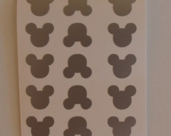 Set of 10 Large Mickey Mouse Vinyl Decals, Mickey Mouse Decals For Party, Party Favors, decals for Balloons, party decals