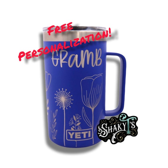 24oz Personalization Laser Engraved on a Yeti Mug. Multiple Colors  Available 