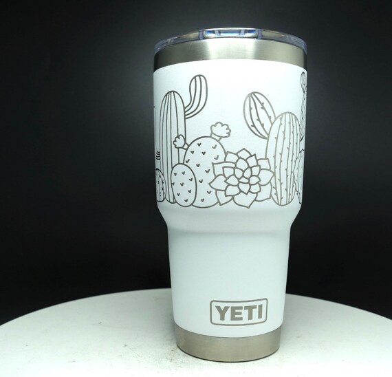 Cactus Wrap Laser Engraved On An 30oz Yeti Tumbler With Etsy