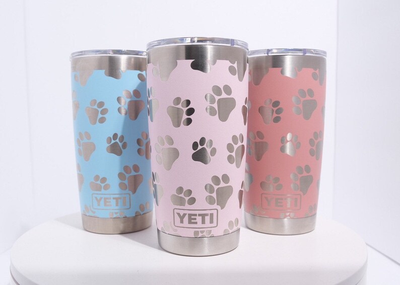 Pet Paw Design 20oz Yeti Tumbler Dishwasher Safe... Etsy