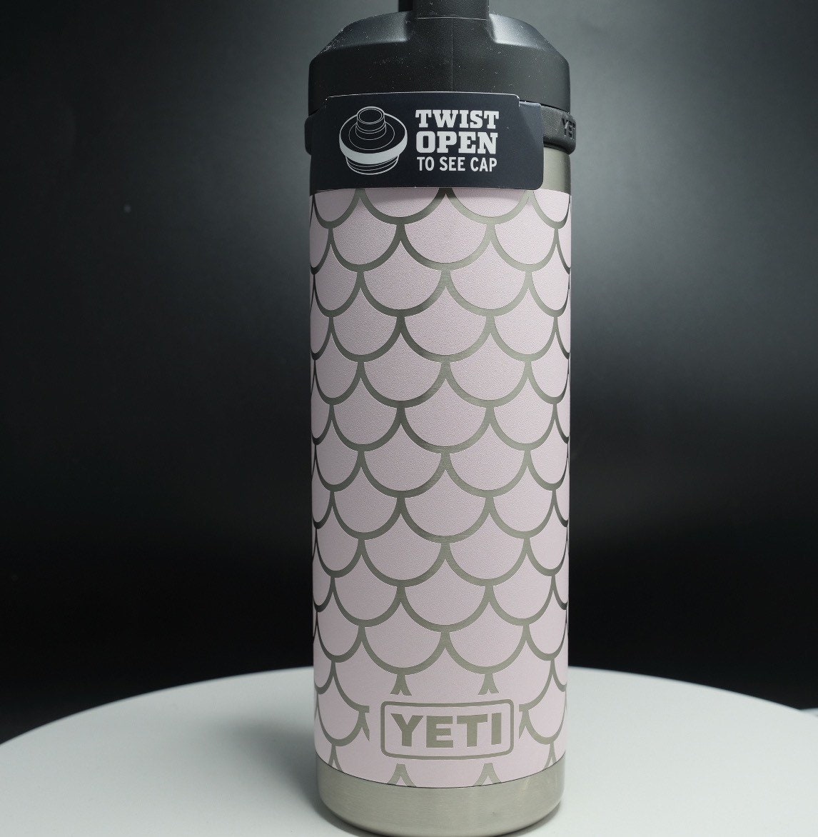 26oz 360 Mermaid Design Lasered on Yeti Stackable Tumbler With Straw Lid.  Multiple Colors Available 