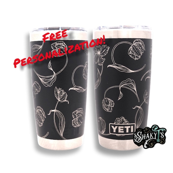 20oz - 360 Tulip 2.0 Design Laser Engraved on a Yeti Tumbler With