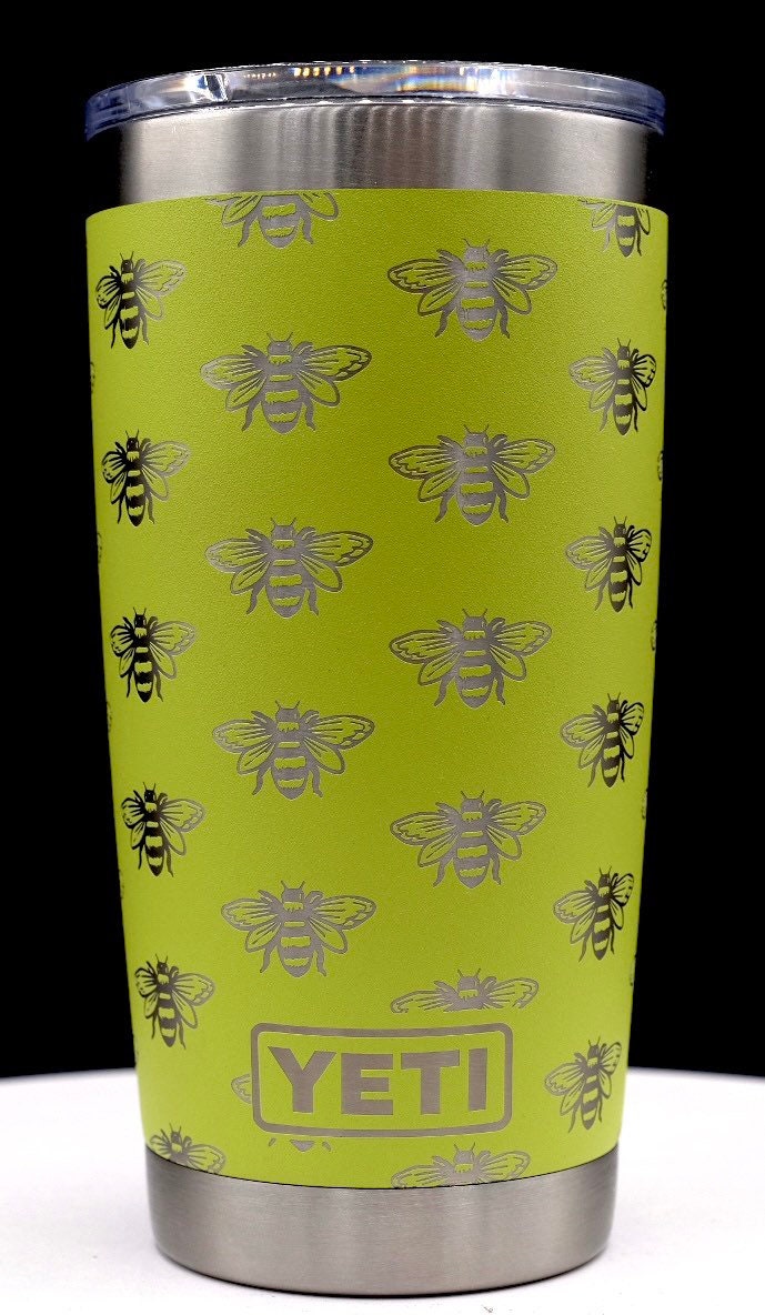 Honey Bee print custom 20oz Yeti tumbler with magslide lid Etsy