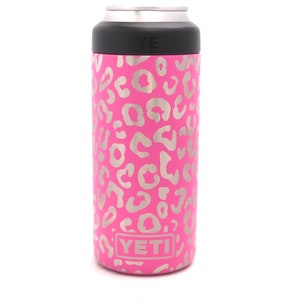 Slim - 360 Leopard/cheetah design Laser engraved on a Yeti can insulator. Multiple colors available…