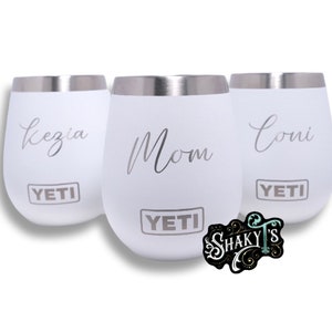 Personalized/Logo hand or laser engraved YETI Rambler 10oz Wine Tumbler