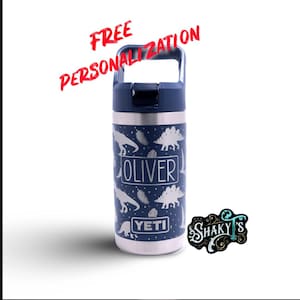 12oz Jr. - 360 Kids dinosaur design on a Yeti JR Tumbler. Multiple colors available…