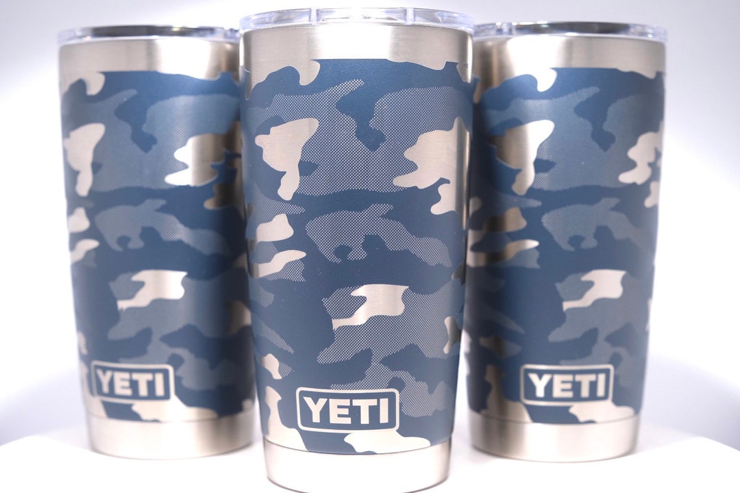 360 Traditional Camo Pattern Laser Engraved on a 20oz Yeti Tumbler
