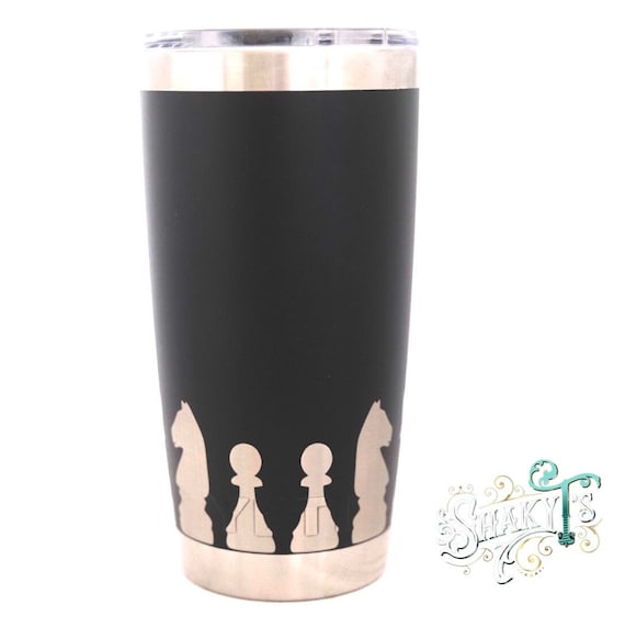20oz - 360 Chess Pieces Design Laser Engraved on a Yeti Tumbler