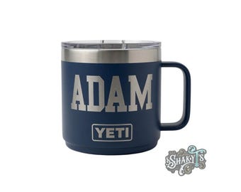 14oz Yeti Mug | Add Your Name, Business Logo, or Clipart | Laser Engraved | 10+ Color Options | Personalized Gift