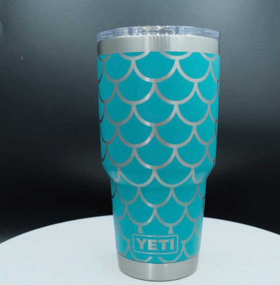 Buy 30oz 360 Mermaid Design Laser Engraved on a Yeti Tumbler