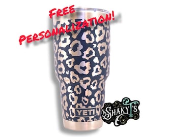 Leopard 2.0 pattern Laser engraved on an 30oz Yeti tumbler with magslide lid. These are NOT sticker’s or vinyl decals!