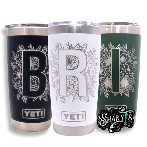 Western Bull Skull Design Laser Engraved on a 20oz Yeti Etsy