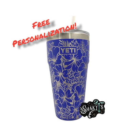 Yeti Rambler Straw Lid 26oz Stackable Cup Customizable Laser