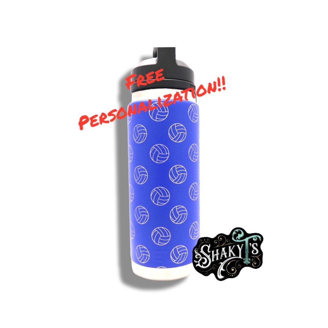 26oz - 360 Volleyball Pattern Laser Engraved on a Yeti Bottle