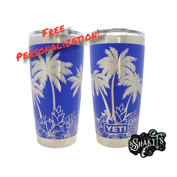 Yeti Tumblers With Palm Trees Etsy