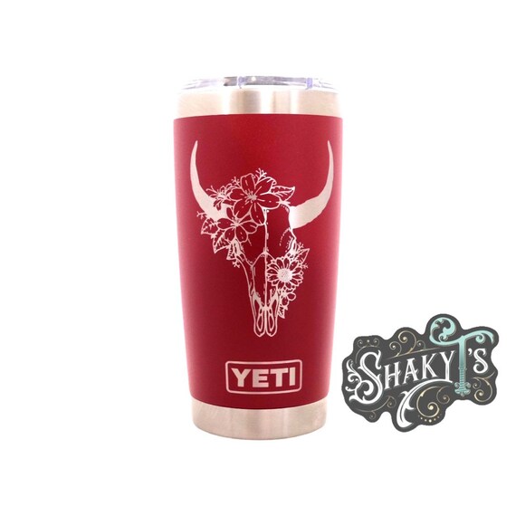 Laser Engraved Authentic YETI Rambler - DRINKS WELL with OTHERS