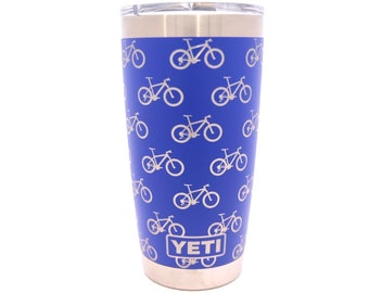 20oz - 360 Mountain bike design laser engraved on a Yeti tumbler. Multiple colors available…