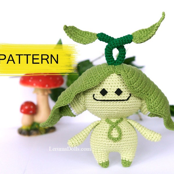 Archivo PDF, patrón de crochet aranara, patrón de crochet genshin impact, crochet espíritu del bosque, patrón amigurumi en inglés