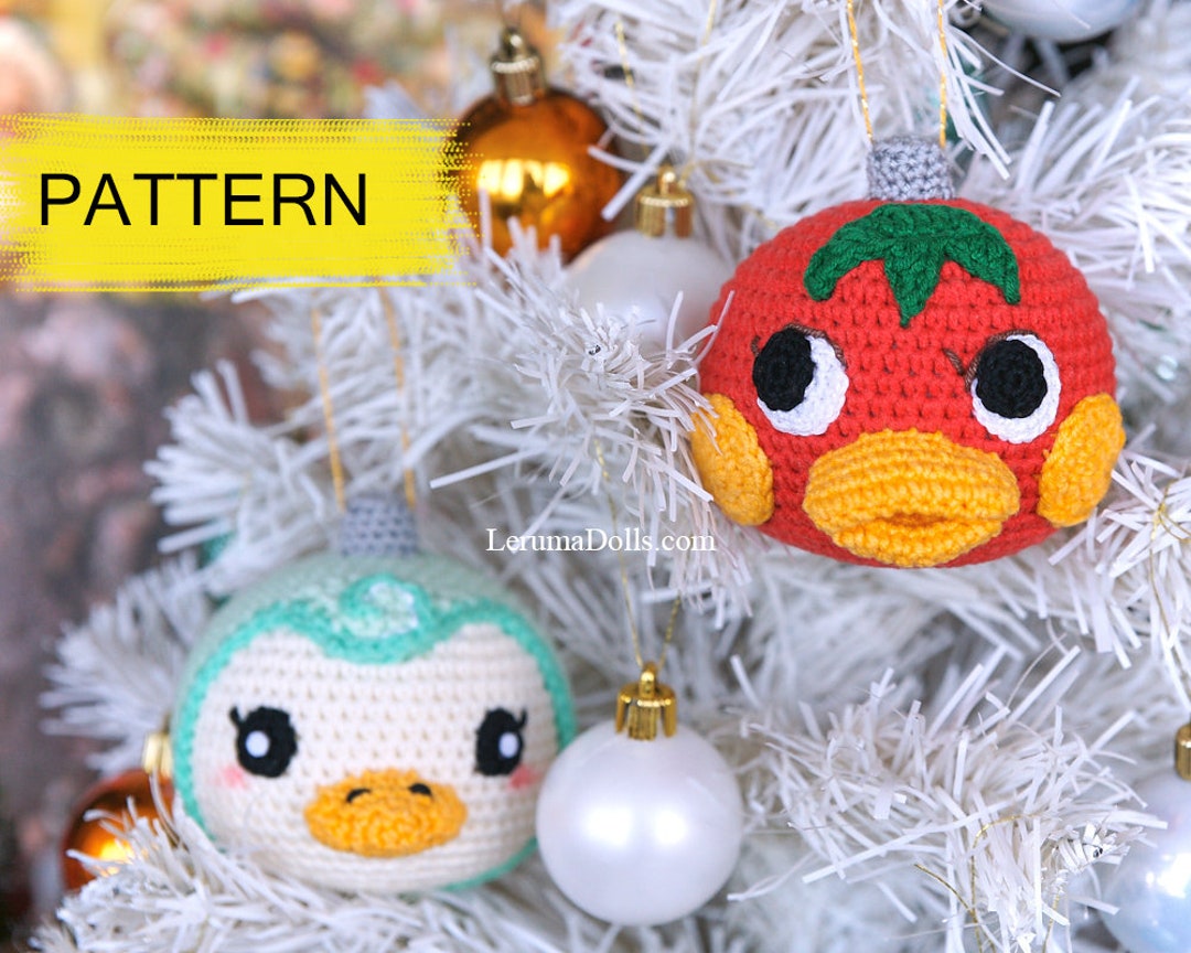 PDF File, Animal Crossing Christmas Ornaments, Animal Crossing Crochet