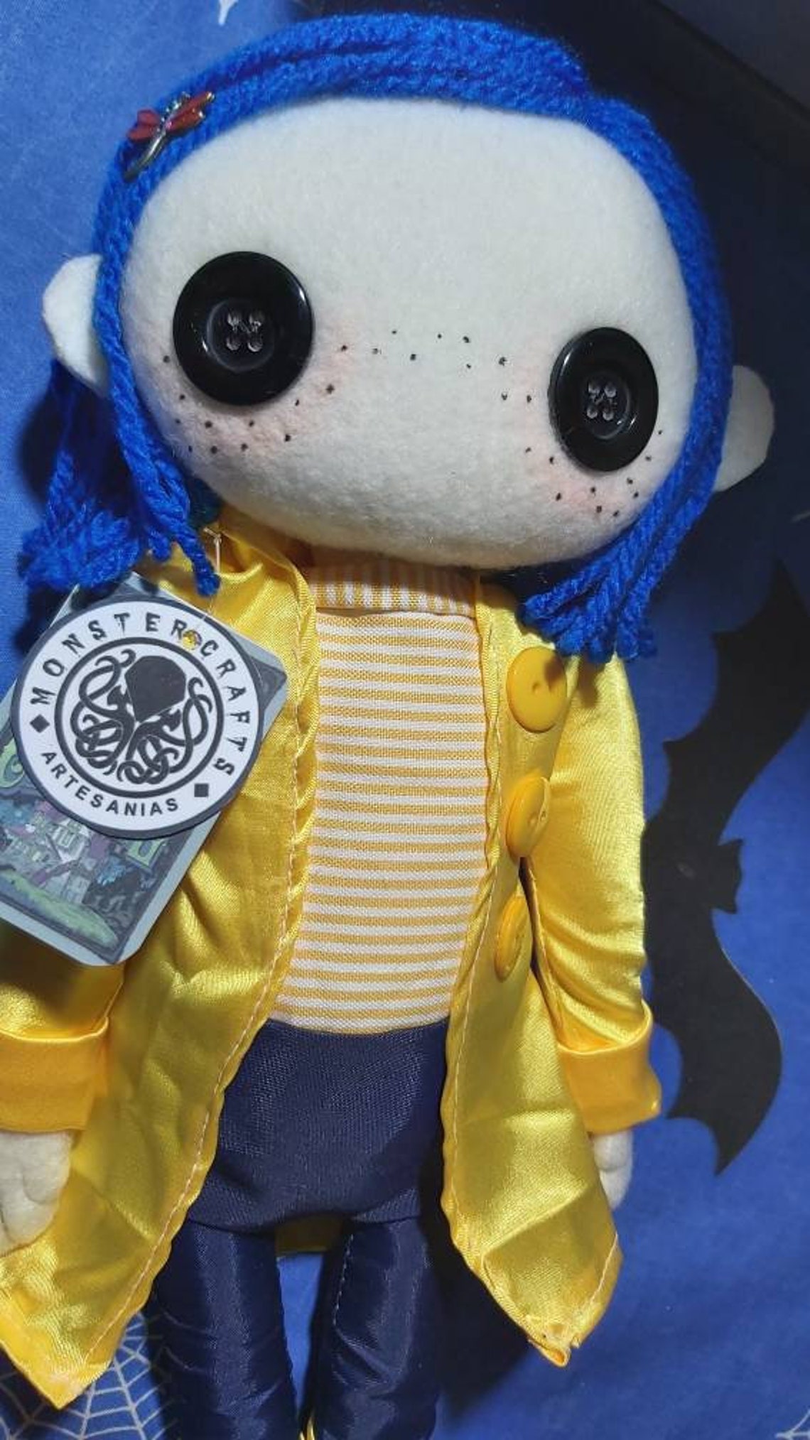 Coraline doll plush little me doll muñeca de coraline Etsy
