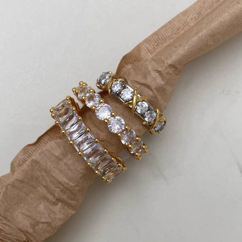 Classic Diamond Ring|Moissanite Ring Engagement Ring|Stacking Rings|Promise Ring|Brida Bridesmaid Wedding Ring|Birthday Valentine Gift
