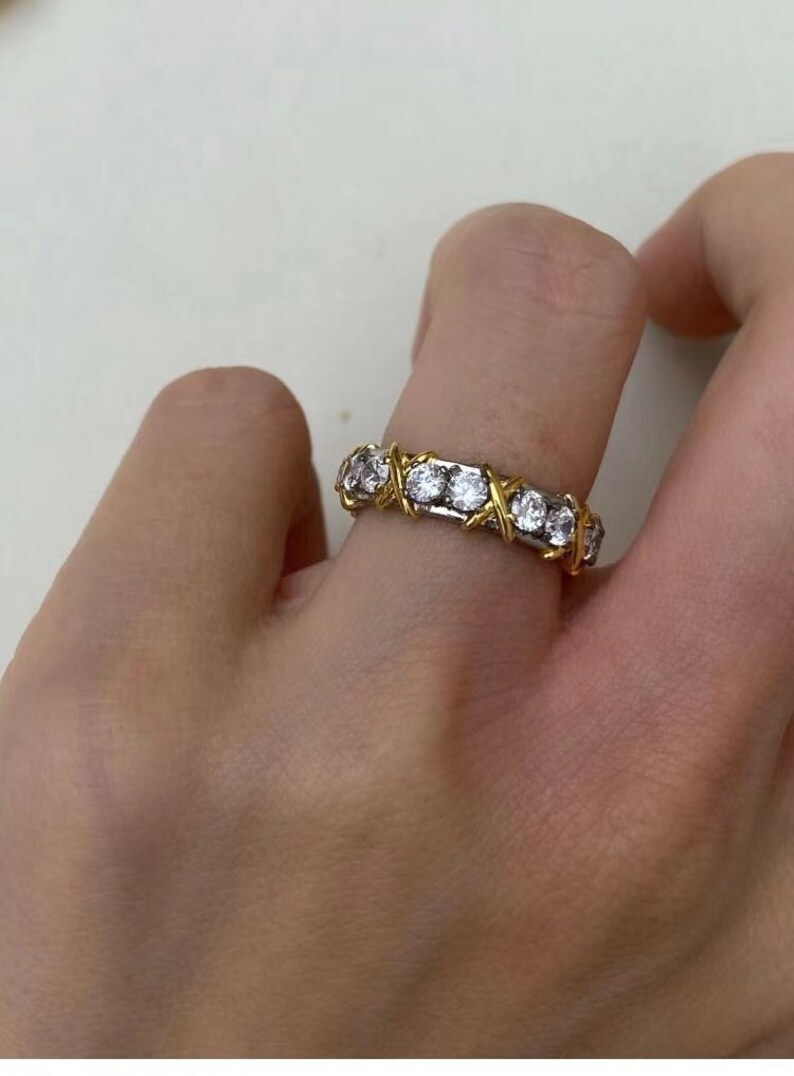 Classic Diamond Ring|Moissanite Ring Engagement Ring|Stacking Rings|Promise Ring|Brida Bridesmaid Wedding Ring|Birthday Valentine Gift