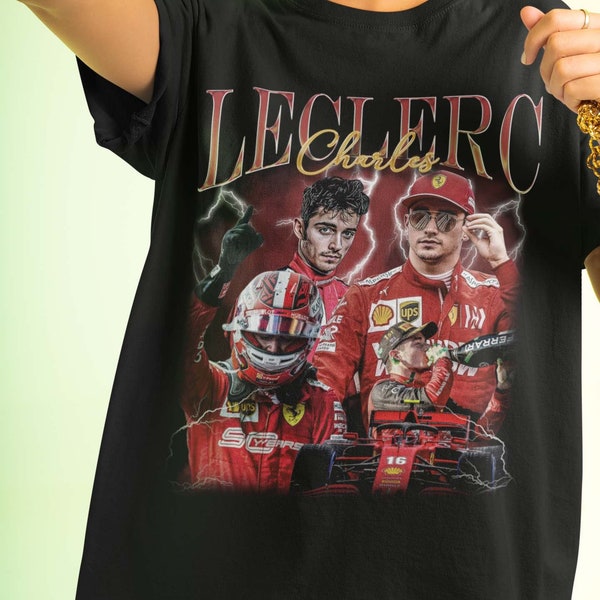 90s Vintage Charles Leclerc Scuderia Ferrari Shirt, Charles Leclerc Scuderia Ferrari Shirt, Charles Leclerc  T-shirt, Vintage tee
