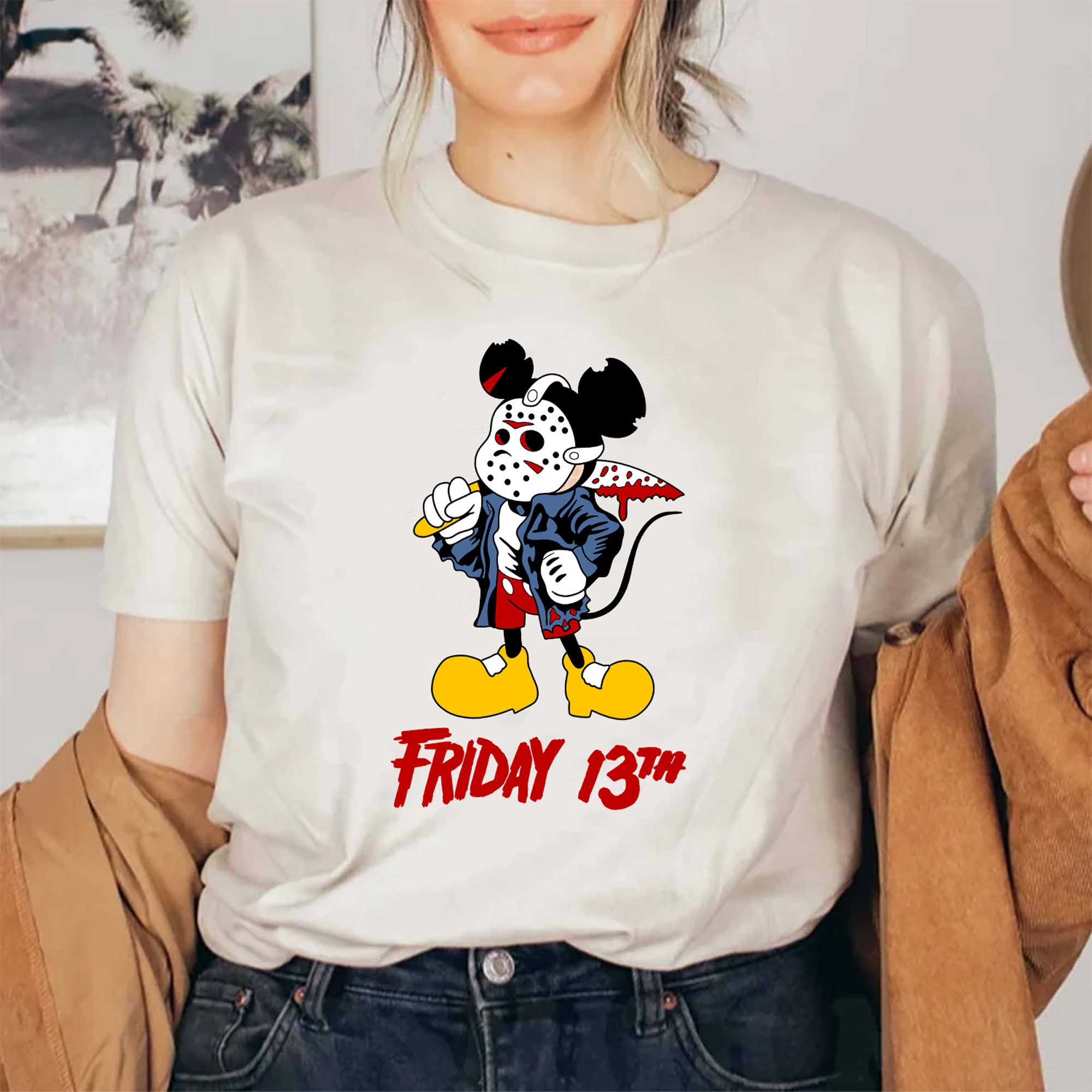 Discover Disney Mickey Friday 13th T Shirt, Movie Horror Shirt
