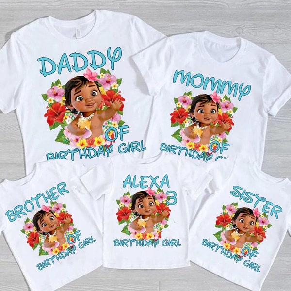 Personalized Birthday Shirt Moana Birthday Shirt, Baby Moana Family Shirts, Baby Moana Family Birthday Shirt, Moana Birthday Shirt