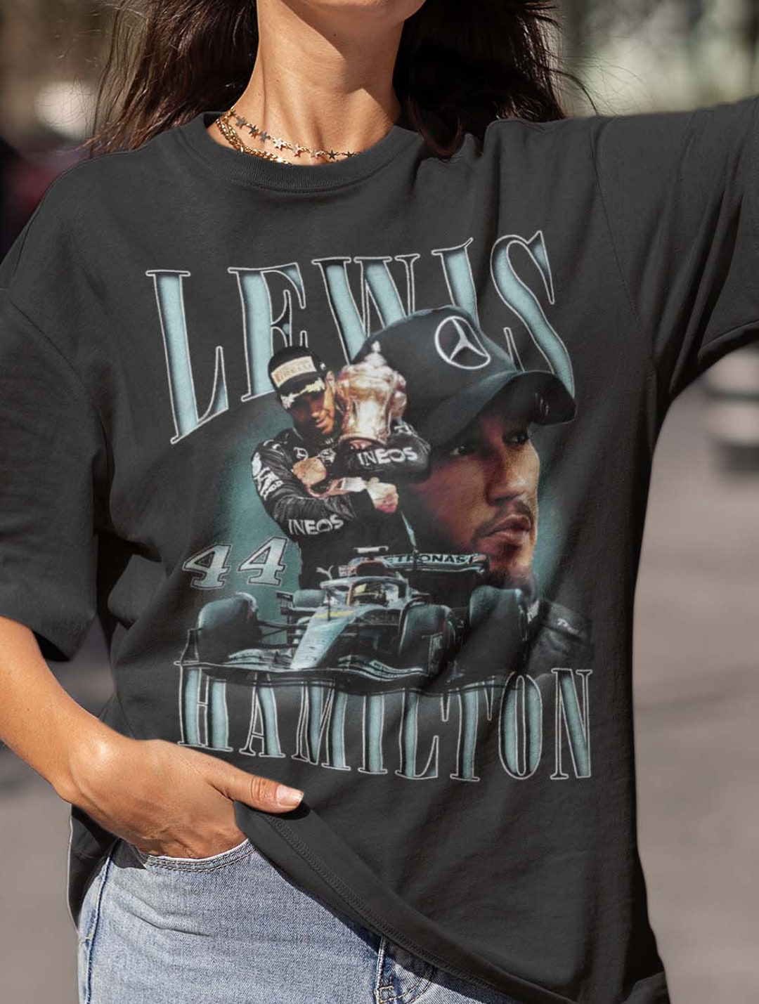 Lewis Hamilton Shirt Formula 1 Racing Team Mercedes 90s Vintage X ...